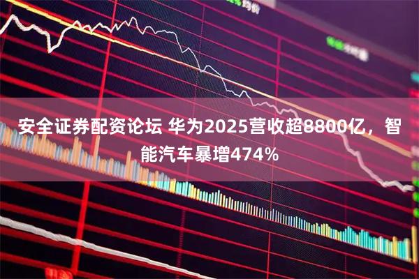安全证券配资论坛 华为2025营收超8800亿，智能汽车暴增474%
